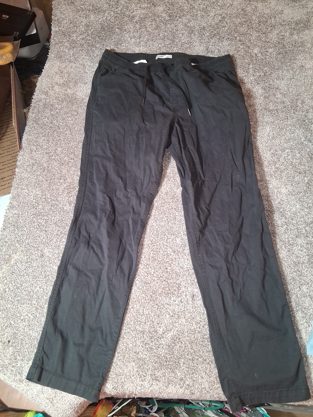 Sonoma Women's Size 4 Straight Mid-Rise Linen Blend Drawstring Pull On Pants